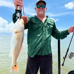 One person fishing in Matagorda, Texas