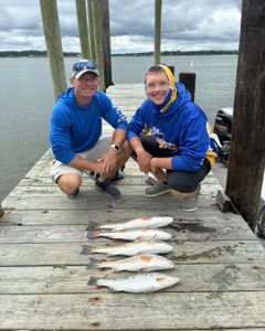 Two people fishing in Norfolk