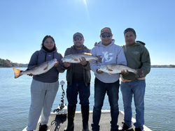 Great redfish action using jigging and trolling techniques today!