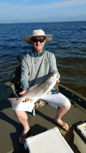 One person fishing at Panama City Beach
