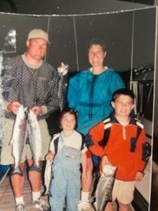 Anglers fishing in Mackinaw City