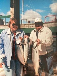 3 bluefish, fishing in MI