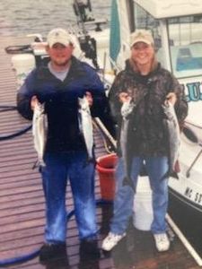 Bowfin fish caught in Mackinaw City