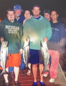 3 big fishing at Mackinaw City
