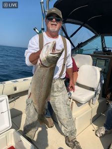 Sockeye salmon caught in Mackinaw City