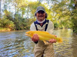 A fisherman with a 20-inch catch in Cornelia