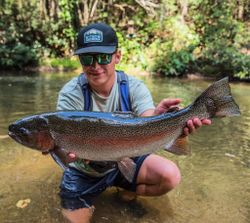 Photograph of a 28-inch rainbow trout caught while fishing in GA