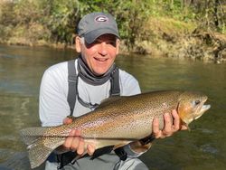 A rainbow trout caught fishing in GA