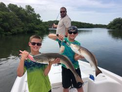 Two anglers with big fish in Ruskin, Florida