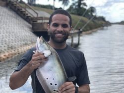 Single angler fishing in Delray Beach