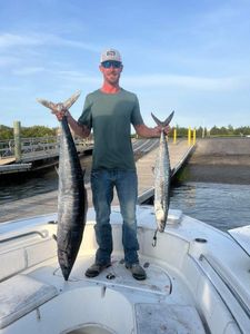 Two Wahoo Fish and King Mackerel caught during a fishing tour in NC