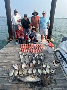 6 people enjoying a fishing tour in Morehead City