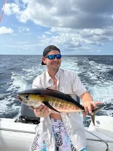 Yellowfin tuna caught during fishing charter in Morehead City NC