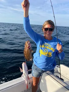 A person fishing with two fish in Niceville