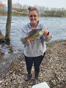 Angler with fishing rod in Mosinee