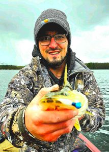 A person fishing in Wisconsin