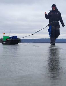 A person fishing in Wisconsin