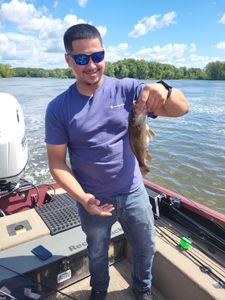 Lone angler fishing in Mosinee