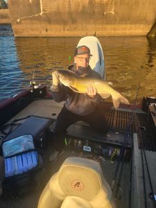 Fishing for a huge blue catfish in Mosinee