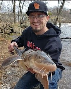 Lone angler fishing in Mosinee