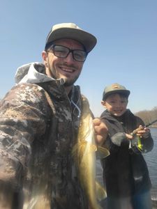 Lone angler in Wisconsin fishing