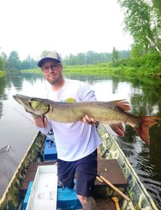 Muskellunge, 35-inch fish caught while fishing in WI