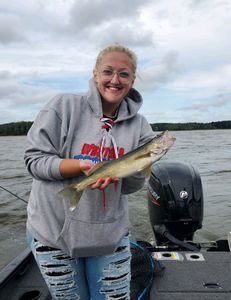 Angler with fishing rod in Mosinee