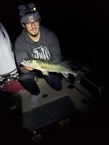 Lone angler in Mosinee, fishing for the best catch