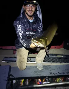 Angler with 13-inch fish caught in Mosinee