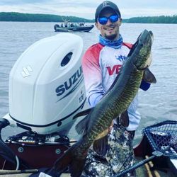 Muskellunge caught at Mosinee while fishing