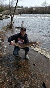 Angler with a 29-inch fish in Wisconsin
