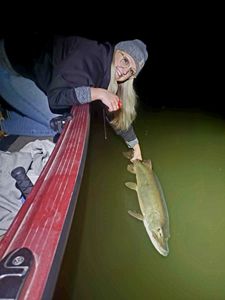 A person fishing in Wisconsin