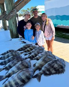 Two black drum fish caught in Gulf Shores