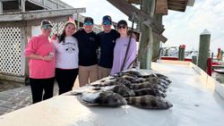 5 people fishing in Gulf Shores