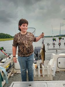 A white catfish caught while fishing in OH