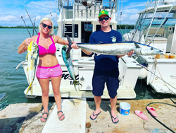 3 King Mackerel or Mahi Mahi fish caught by 2 people in Falmouth