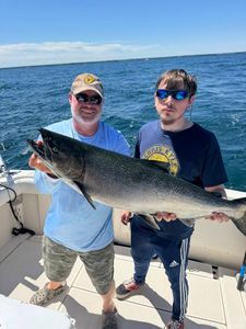Chinook salmon caught while fishing in NY