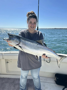 Chinook salmon caught by person in NY