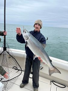 Coho salmon caught while fishing in NY