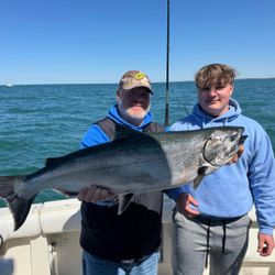 Coho Salmon, a 35-inch fish, caught while fishing in NY