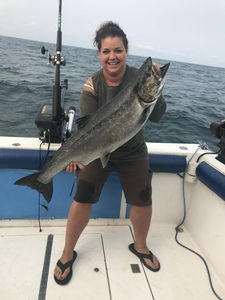 Coho salmon, 25 inches, fishing at 990 Point Breeze Road