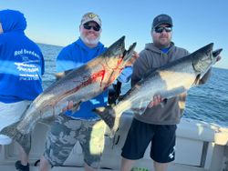 Two Lake Trout caught while fishing in NY