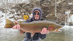 Caught a rainbow trout in NY