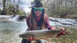 One person fishing in New York