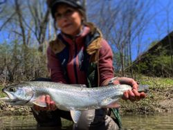 Rainbow Trout caught on fishing trip in NY