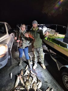 Two sheepshead fish caught while fishing in Florida