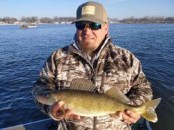 A lone angler fishing in Wisconsin Rapids
