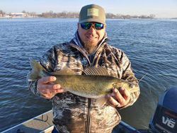 A lone angler fishing in Wisconsin