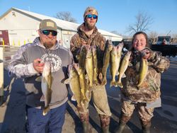 4 people fishing for 6 trout in Wisconsin