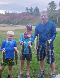 4 burbot fish caught while fishing in WI
